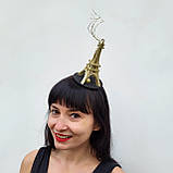 Новорічний  капелюшок  з ейфелевою вежею. Новорічний обруч для дорослих на новорічну вечірку чи корпоратив, фото 2