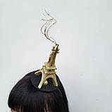 Новорічний  капелюшок  з ейфелевою вежею. Новорічний обруч для дорослих на новорічну вечірку чи корпоратив, фото 5