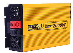 Інвертор напруги Mexxsun MXSPSW-2000, 12V/220V, 2000W з правильною синусоїдою, 2 Shuko, клемні дроти, Q2