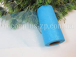 Фатин з дрібними блискітками , блакитний