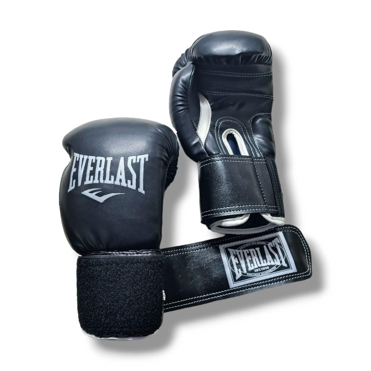 Боксерские перчатки EVERLAST 10 oz комбинированные черные - фото 4 - id-p2034417568