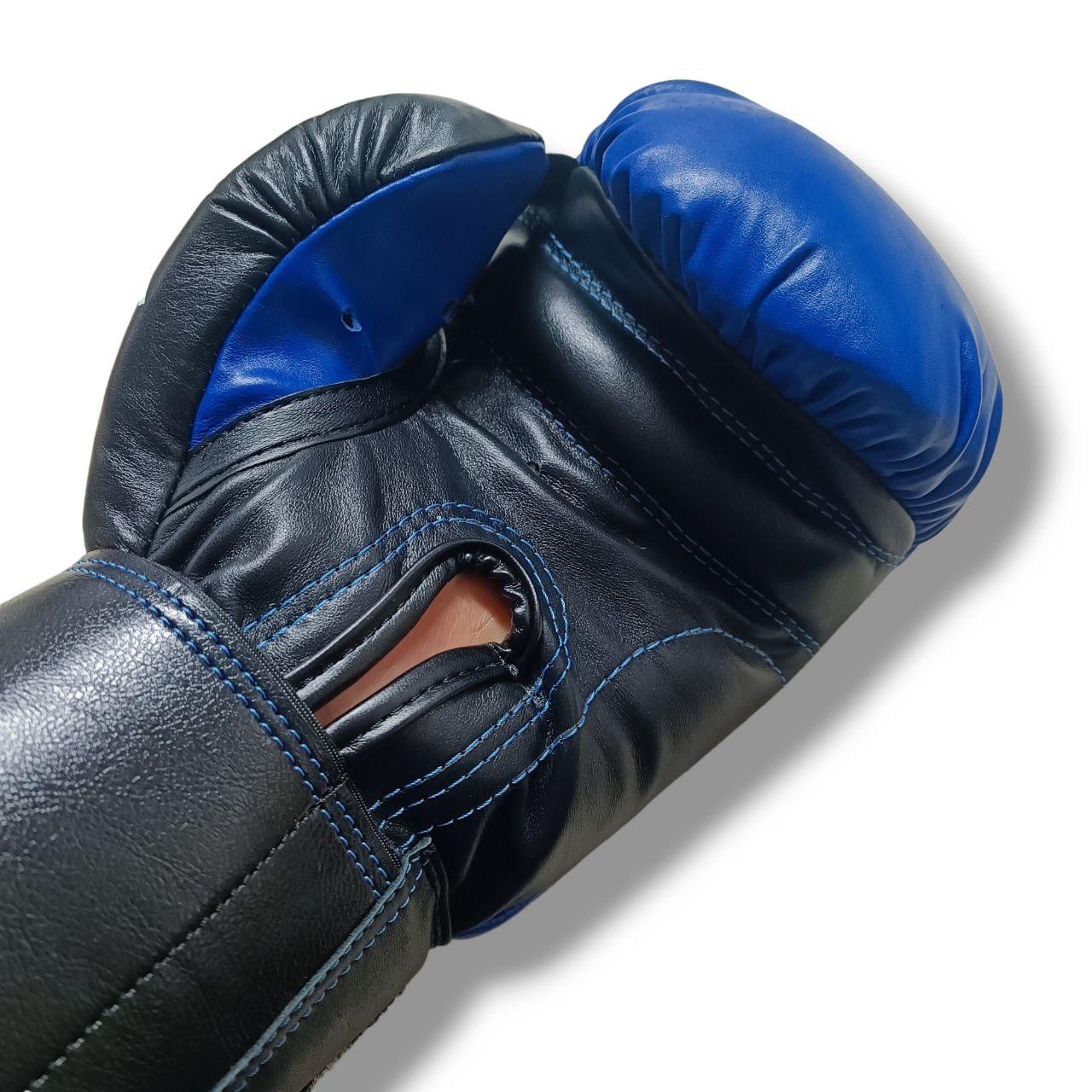Боксерські рукавички EVERLAST 10 oz шкіра синьо-чорні - фото 5 - id-p2034417569