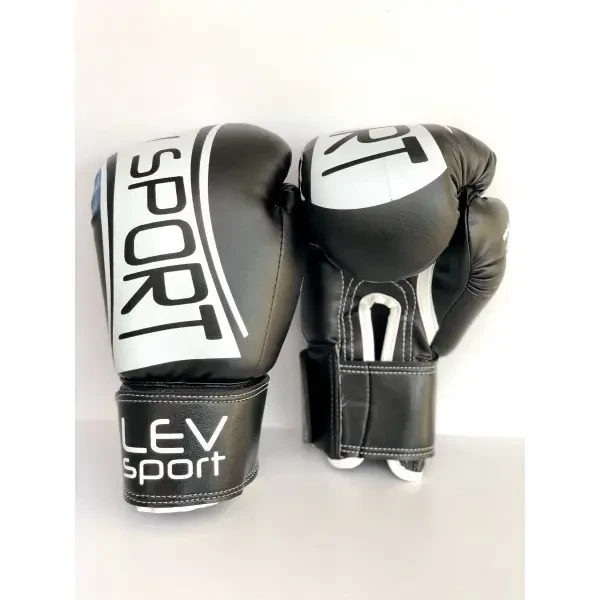 Боксерські рукавички LEV SPORT Еліт 10 oz стрейч чорні, фото 1