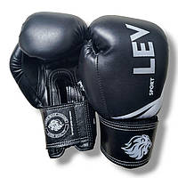 Боксерские перчатки LEV SPORT ТОП 10 oz стрейч черные