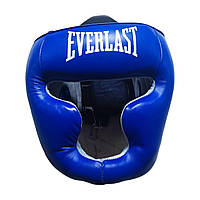 Шлем-маска тренировочная каратэ EVERLAST L кожа синий
