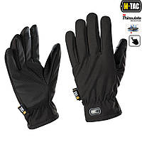 M-Tac Мужские зимние военные сенсорные перчатки черные Soft Shell Thinsulate Black
