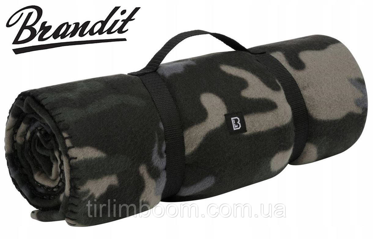 Флісове одіяло армійське,тактична ковдра Brandit-Dark camo