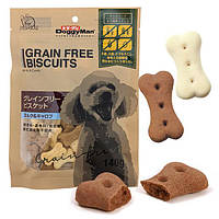 DoggyMan Biscuits Milk&Carob ДОГГИМЕН БИСКВИТ МОЛОКО&КЭРОБ беззерновое печенье, лакомство для собак 0.14кг