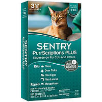 Sentry PurrScriptions СентРИ ПУРРСКРИПШНС капли от блох и клещей для кошек Весом до 2,2 кг 0,7 мл