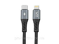 Кабель Lightning USB C to 60W (1m) CL09 Nylon ТМ Veron "Lv"