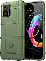 Протиударний чохол бампер Shield для Motorola Edge 30 Neo зелений гумовий