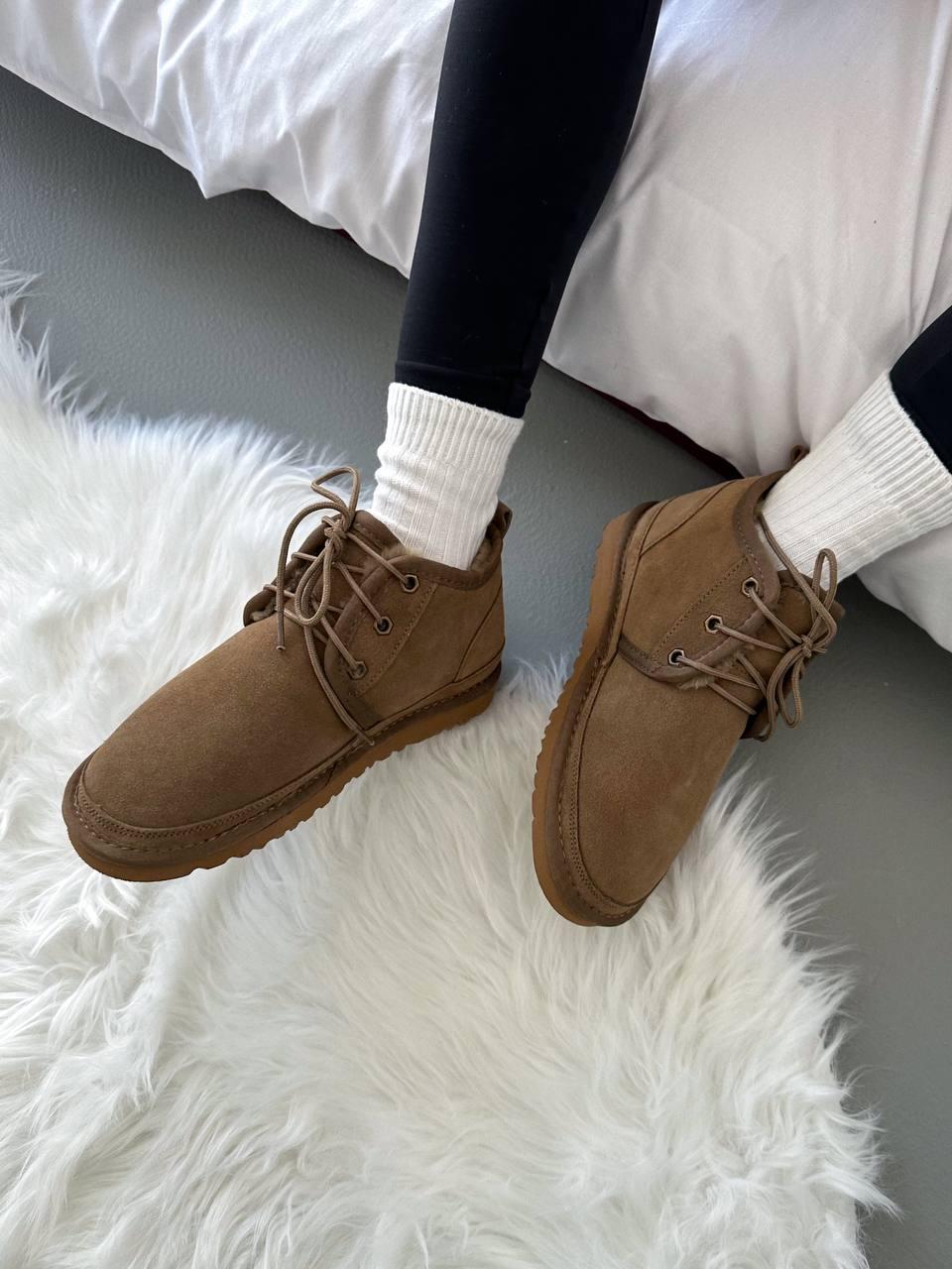 Чоловічі черевики хакі зимові Ugg Neumel Black (14379)