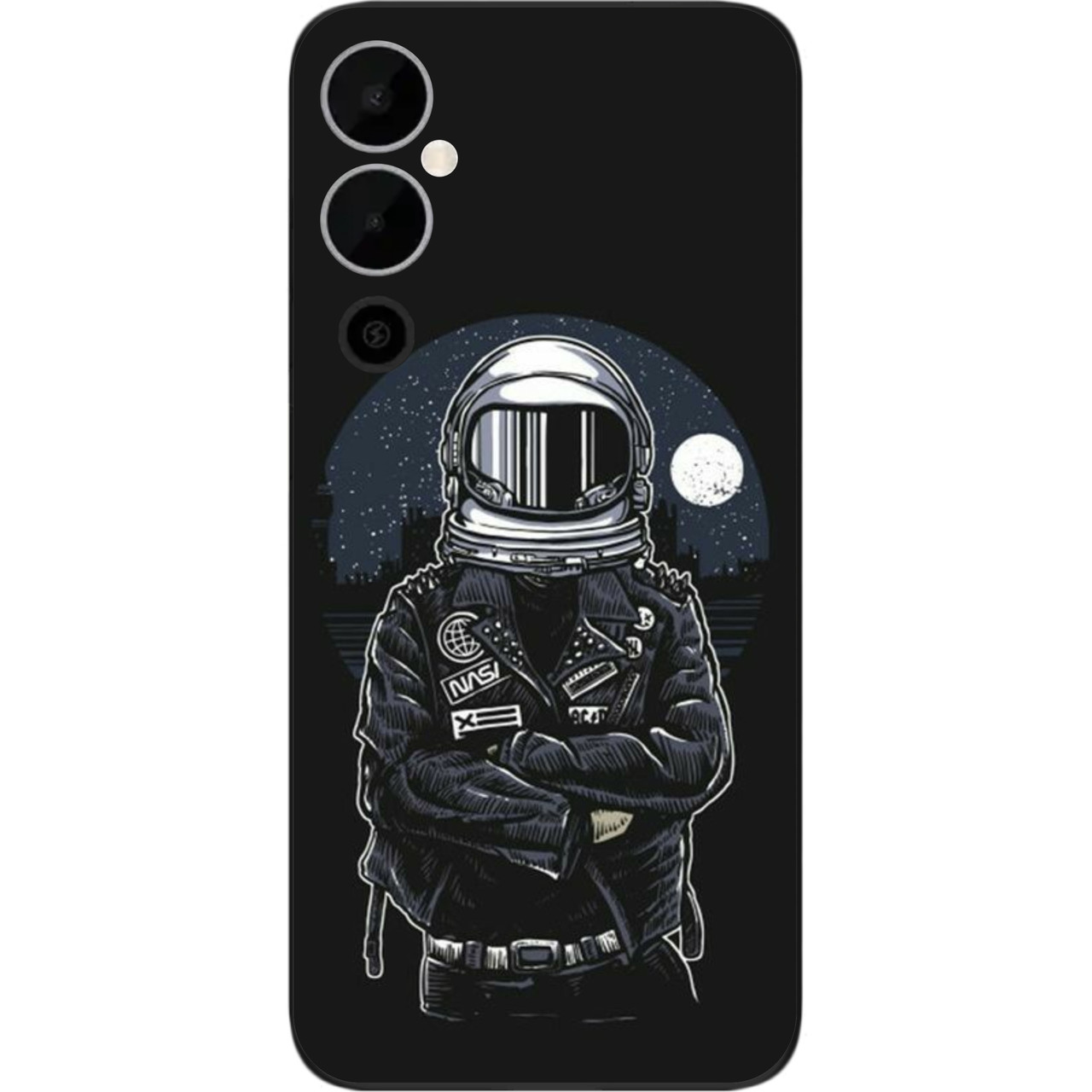 Чохол силіконовий Case для Tecno Pova Neo 2 (LG6n) з картинкою Космонавт і місяць