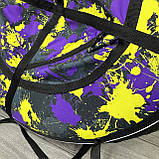 Тюбінг великий світловідбивний 100 см, надувні санки, ватрушка для дітей, тюбінг для катання на гірці, фото 6