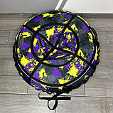 Тюбінг великий світловідбивний 100 см, надувні санки, ватрушка для дітей, тюбінг для катання на гірці, фото 3