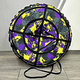 Тюбінг великий світловідбивний 100 см, надувні санки, ватрушка для дітей, тюбінг для катання на гірці, фото 5
