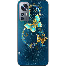Чохол силіконовий Case для Xiaomi 12/12X з картинкою Красиві метелики