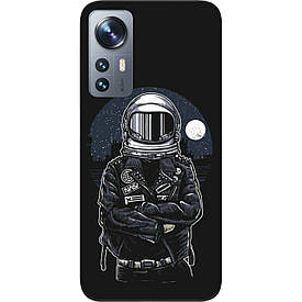 Чохол силіконовий Case для Xiaomi 12/12X з картинкою Космонавт і місяць