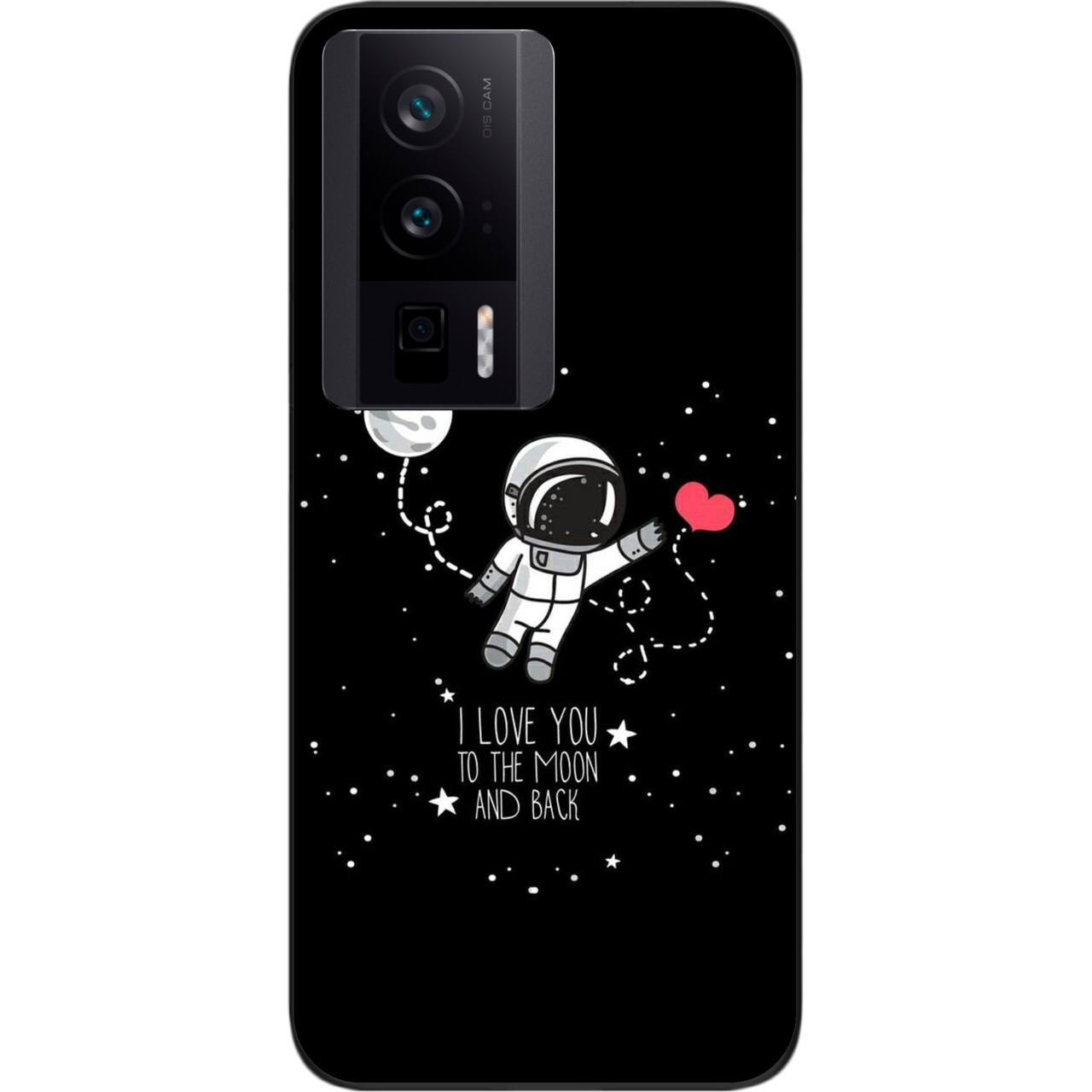 Чохол силіконовий Case для Xiaomi Poco F5 Pro з картинкою Любов до місяця