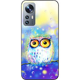 Бампер силіконовий Case для Xiaomi 12/12X з малюнком Сова