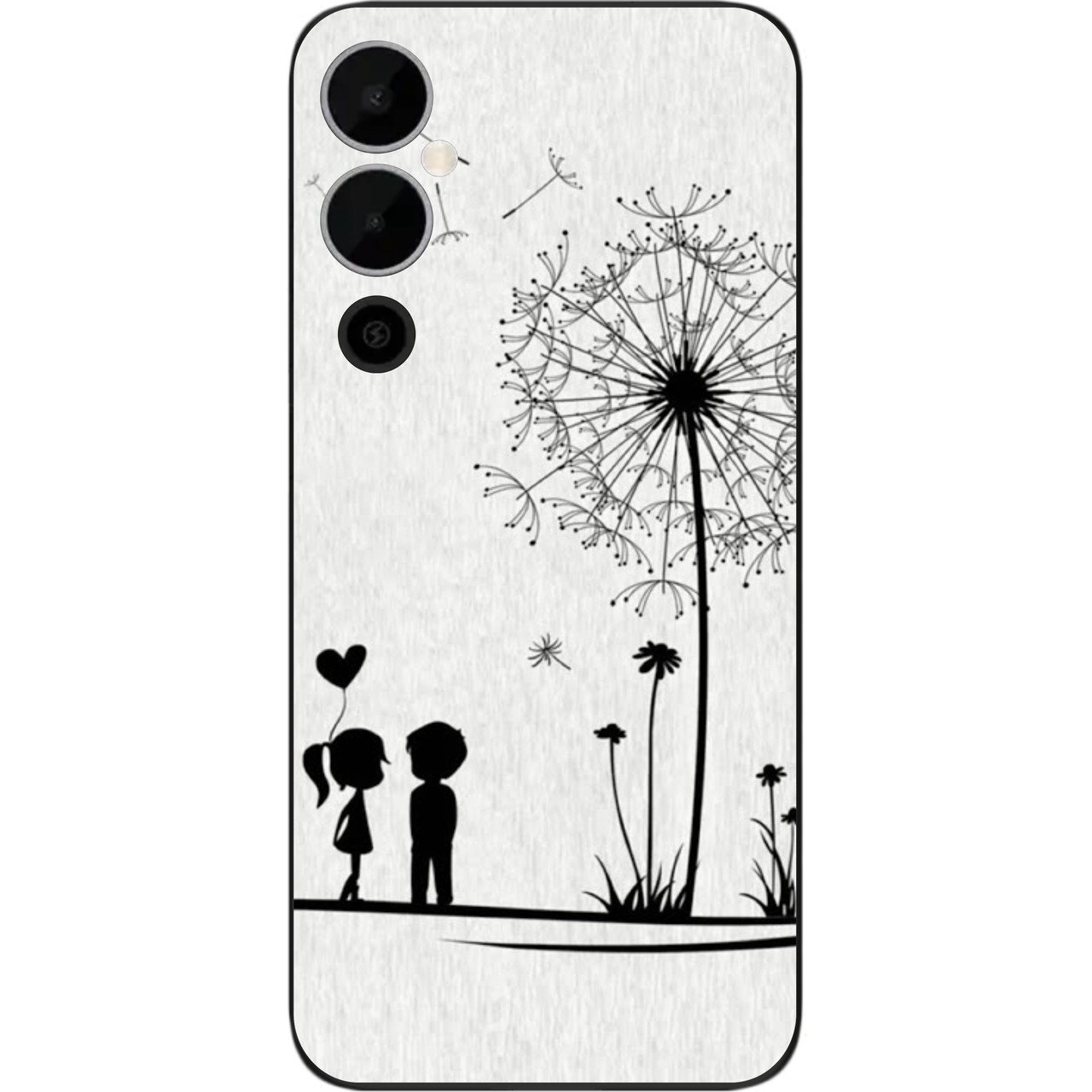 Силіконовий чохол Case для Tecno Pova Neo 2 (LG6n) з картинкою Діти та кульбаба