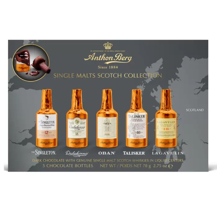 Набір лікерів Anthon Berg Single Malt Whisky Liqueurs 5 Piece 78g, фото 1