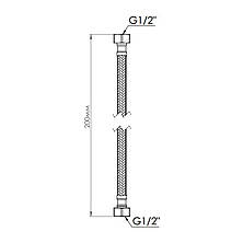 Шланг для води Thermo Alliance Standart 20 см NYLON 1/2"x1/2" НН TAS387W20, фото 2