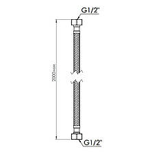Шланг для води Thermo Alliance Standart 200 см NYLON 1/2"x1/2" ВВ TAS387W200, фото 2