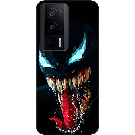 Силіконовий чохол Case для Xiaomi Poco F5 Pro з картинкою Жорсткий веном, фото 1