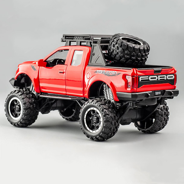 Модель Ford Raptor F150 Машинка Ford джип Ford F-150, светящиеся фары, звук двигателя, откр. дверь, масштаб - фото 3 - id-p1123189000