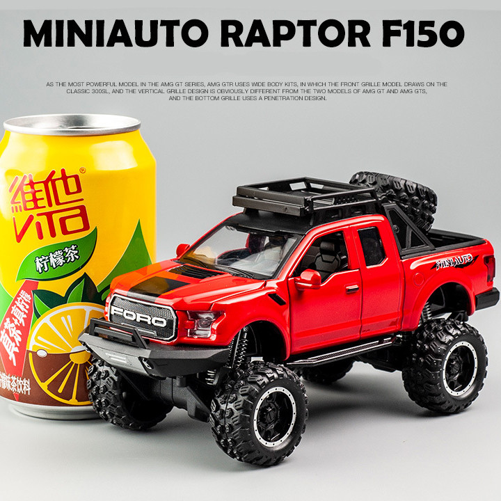 Модель Ford Raptor F150 Машинка Ford джип Ford F-150, светящиеся фары, звук двигателя, откр. дверь, масштаб - фото 5 - id-p1123189000