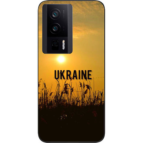 Силіконовий чохол Case для Xiaomi Poco F5 Pro з картинкою Захід у полі, фото 1