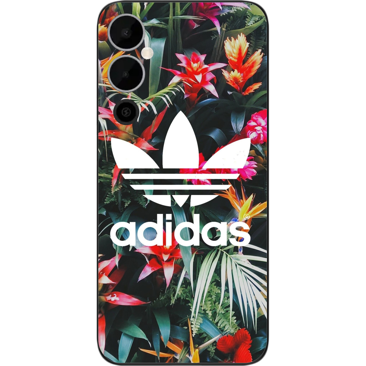 Силіконовий чохол Case для Tecno Pova Neo 2 (LG6n) з картинкою логотип Adidas