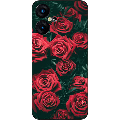 Силіконовий бампер Case для Tecno Pova Neo 3 (LH6n) із зображенням Троянди, фото 1