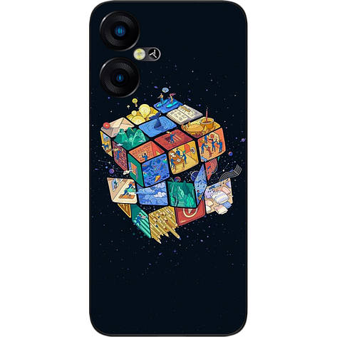 Оригінальний бампер Case для Tecno Pova Neo 3 (LH6n) з картинкою Кубик, фото 1