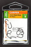 Рибальські гачки, GC Carper, 9шт/уп, колір BN, розмір №8