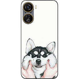 Бампер силіконовий Case для ZTE Nubia Neo 5G з малюнком Хаскі