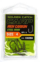 Гачки для лову риби, GC Carp 1002, 6шт/уп, колір BN, розмір №4
