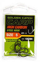Гачки для риболовлі, GC Carp 1002, 9шт/уп, колір BN, розмір №6