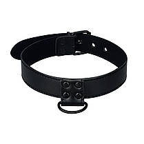 Бондаж нашивник Fetish Black Matt Collar With Leash, фото 2