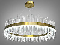 Вишукана кришталева LED люстра для залу, колір бронза, 195 W 836-800BR-LS