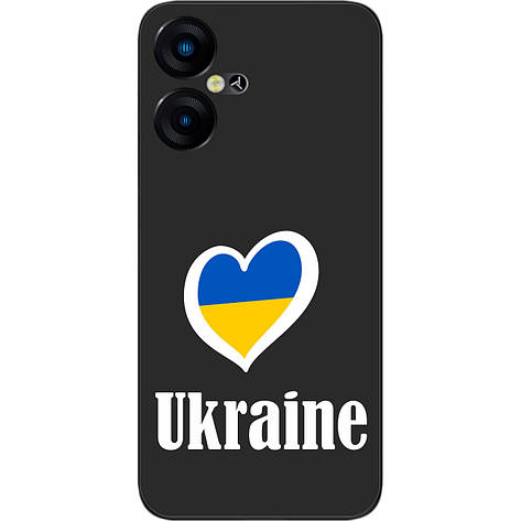 Силіконовий чохол Case для Tecno Pova Neo 3 (LH6n) з картинкою Серце України, фото 1