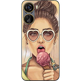 Силіконовий чохол Case для ZTE Nubia Neo 5G з картинкою Дівчина