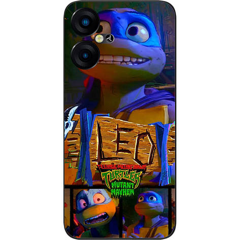 Силіконовий чохол Case для Tecno Pova Neo 3 (LH6n) з картинкою Черепашки ніндзя Лео, фото 1