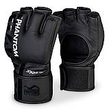 Рукавиці для ММА Phantom APEX Black L/XL (капа в подарунок), фото 3