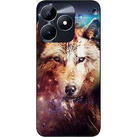 Чохол силіконовий Case для Realme C51 з картинкою Космічний вовк
