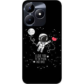 Чохол силіконовий Case для Realme C51 з картинкою Любов до місяця