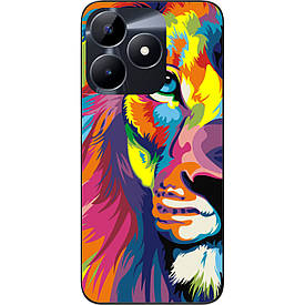 Бампер силіконовий Case для Realme C51 з малюнком Яскравий лев