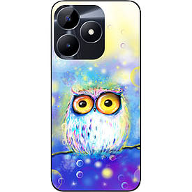 Бампер силіконовий Case для Realme C51 з малюнком Сова