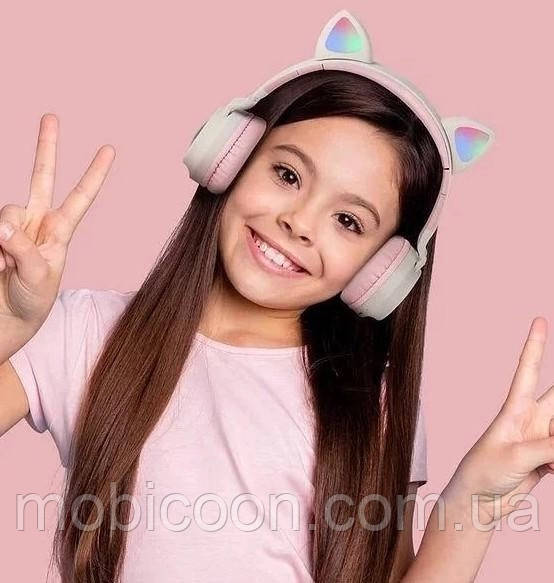 Бездротові навушники з котячими вушками Hoco W27 Cat ear Pink, фото 1